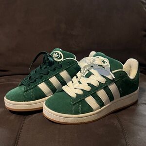 Green adidas campus